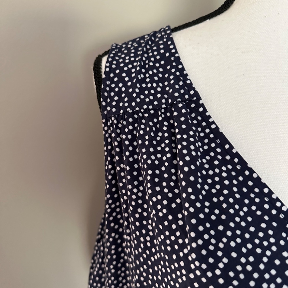 *OLD NAVY* Blue x White Polka Dot Sleeveless Dress Size XL - Picture 3 of 7